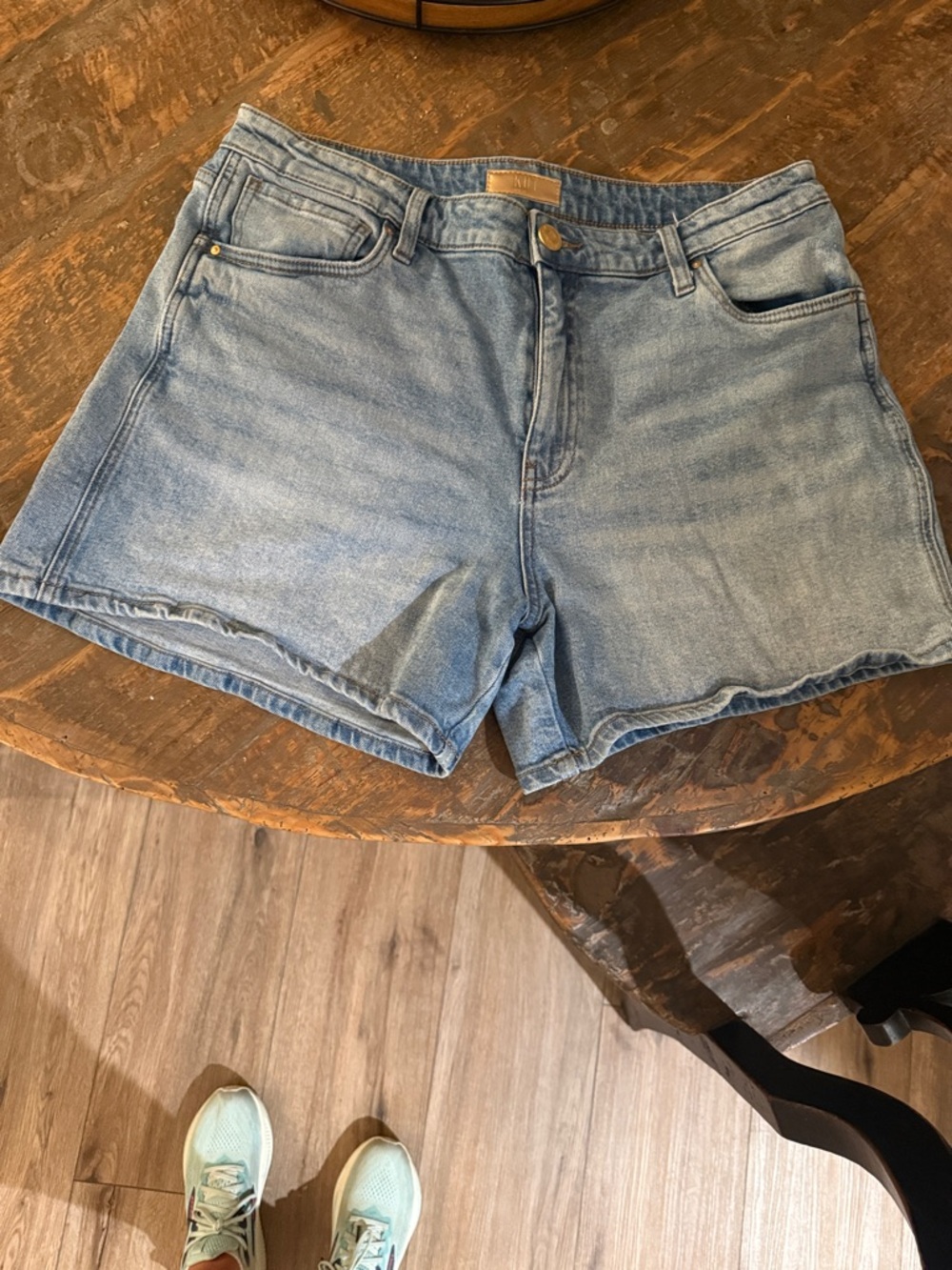 Kut from the Kloth Light Blue Denim High-Rise Shorts
